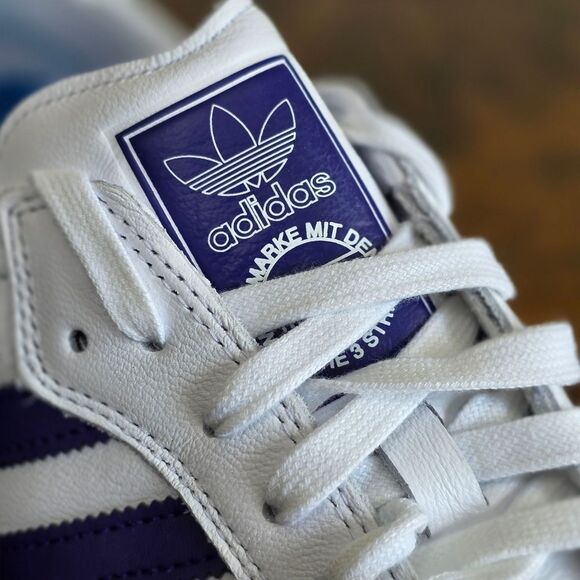 Adidas Originals Samba ADV Cloud White Purple Men's Size 12 Leather New IE6613 - Picture 12 of 14